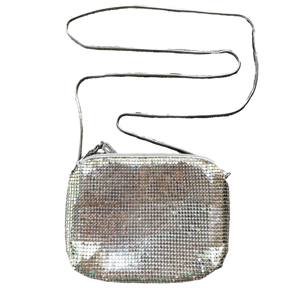 Whiting & Davis Silver Mesh Mini Crossbody Bag